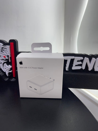 Adaptador Cargador Apple 60w Carga Rápida doble puerto